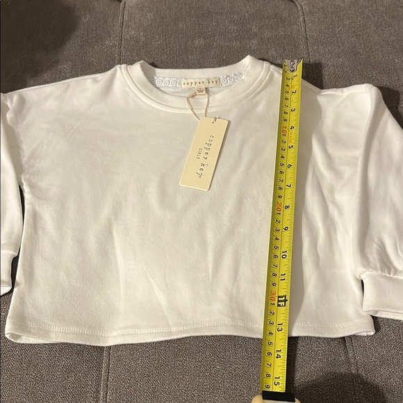 Copper Key White Long Sleeve Tee Relaxed Fit - Picture 4 of 9